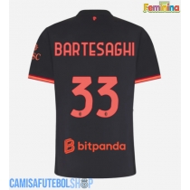 Camisa de time de futebol AC Milan Davide Bartesaghi #33 Replicas 3º Equipamento Feminina 2026-27 Manga Curta